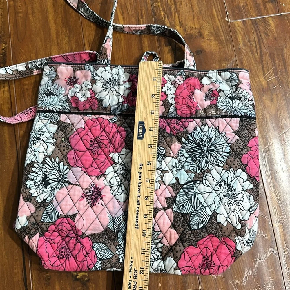 Vera Bradley Mocha Rouge Villager Tote & Turn Lock Wallet Retired Pattern